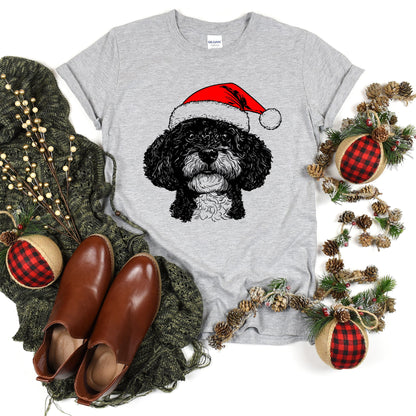 Portuguese Water Dog, Santa, Dog, Christmas, Dog Lover, Pet T-Shirt Comfort Colors T-Shirt