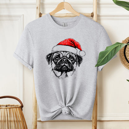 Pug, Santa, Dog, Christmas, Dog Lover, Pet T-Shirt Comfort Colors T-Shirt