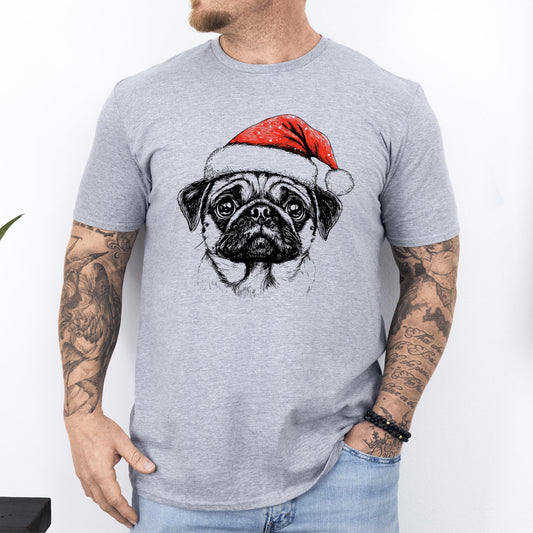 Pug, Santa, Dog, Christmas, Dog Lover, Pet T-Shirt Comfort Colors T-Shirt