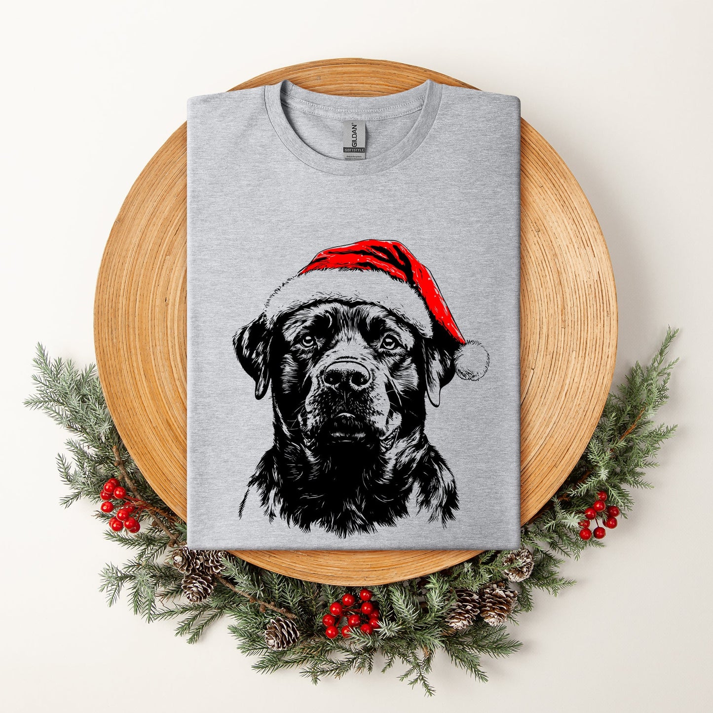 Rottweiler, Santa, Dog, Christmas, Dog Lover, Pet T-Shirt Comfort Colors T-Shirt
