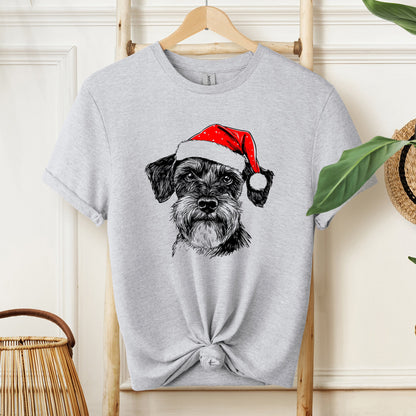 Schnauzer, Santa, Dog, Christmas, Dog Lover, Pet T-Shirt Comfort Colors T-Shirt