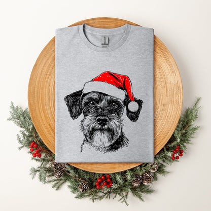 Schnauzer, Santa, Dog, Christmas, Dog Lover, Pet T-Shirt Comfort Colors T-Shirt