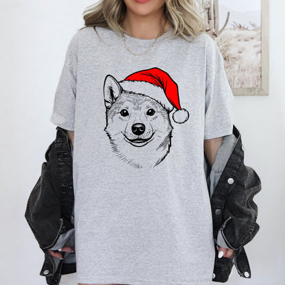 Shiba Inu, Santa, Dog, Christmas, Dog Lover, Pet T-Shirt Comfort Colors T-Shirt