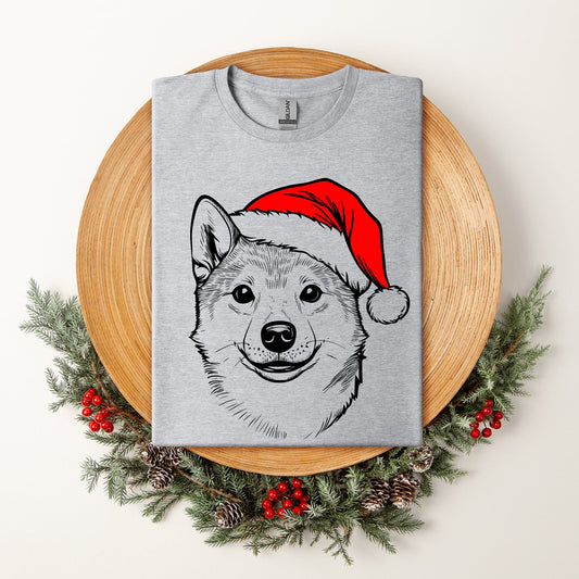 Shiba Inu, Santa, Dog, Christmas, Dog Lover, Pet T-Shirt Comfort Colors T-Shirt