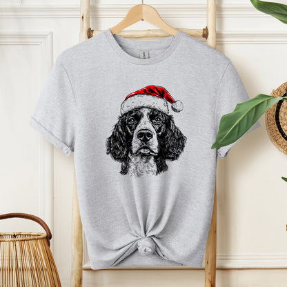 Springer Spaniel, Santa, Dog, Christmas, Dog Lover, Pet T-Shirt Comfort Colors T-Shirt