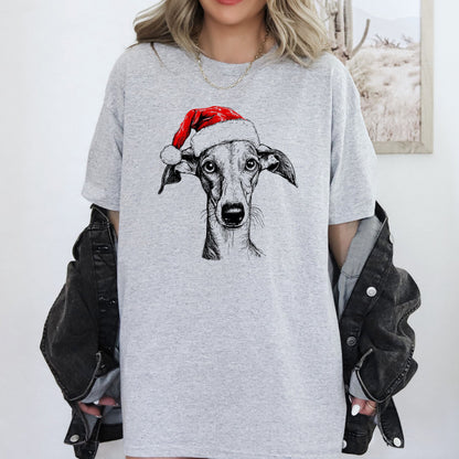 Whippet, Santa, Dog, Christmas, Dog Lover, Pet T-Shirt Comfort Colors T-Shirt
