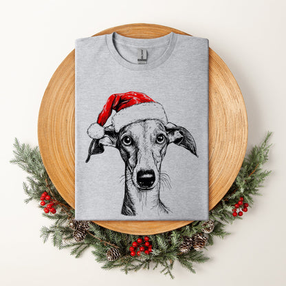 Whippet, Santa, Dog, Christmas, Dog Lover, Pet T-Shirt Comfort Colors T-Shirt