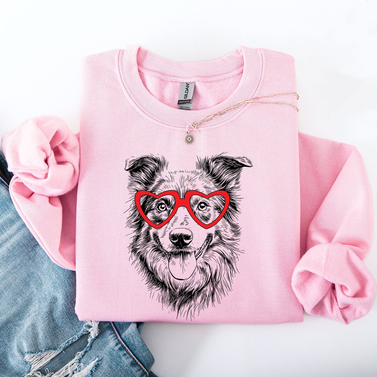 Australian Shepherd, Pet, Dog Breed, Valentine's Sweatshirt
