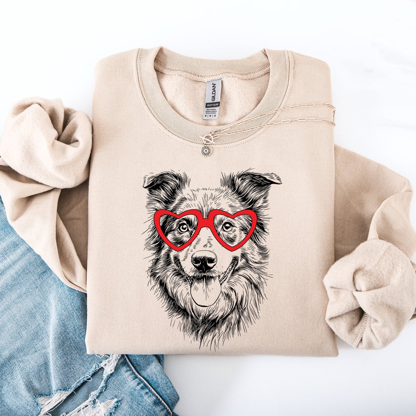 Australian Shepherd, Pet, Dog Breed, Valentine's Sweatshirt