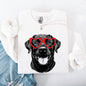 Black Lab, Labrador, Pet, Dog Breed, Valentine's Sweatshirt