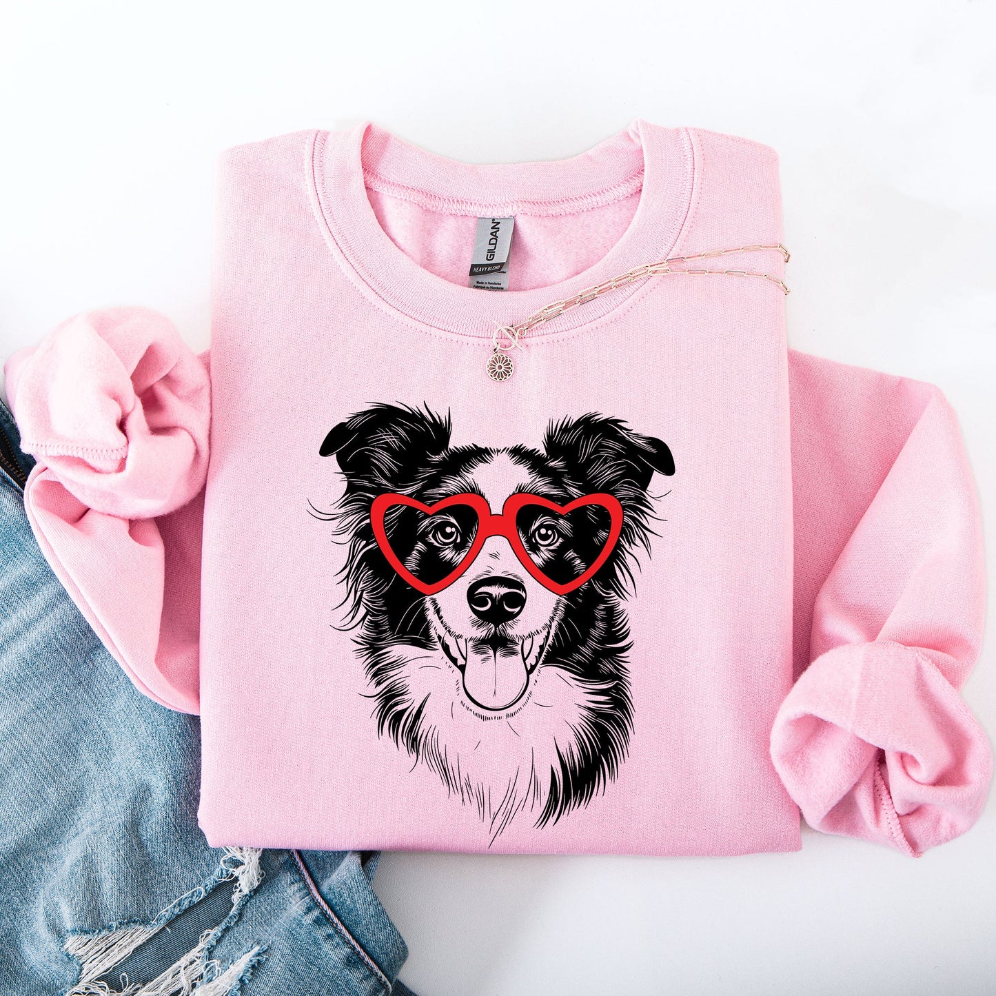 Border Collie, Pet, Dog Breed, Valentine's Sweatshirt