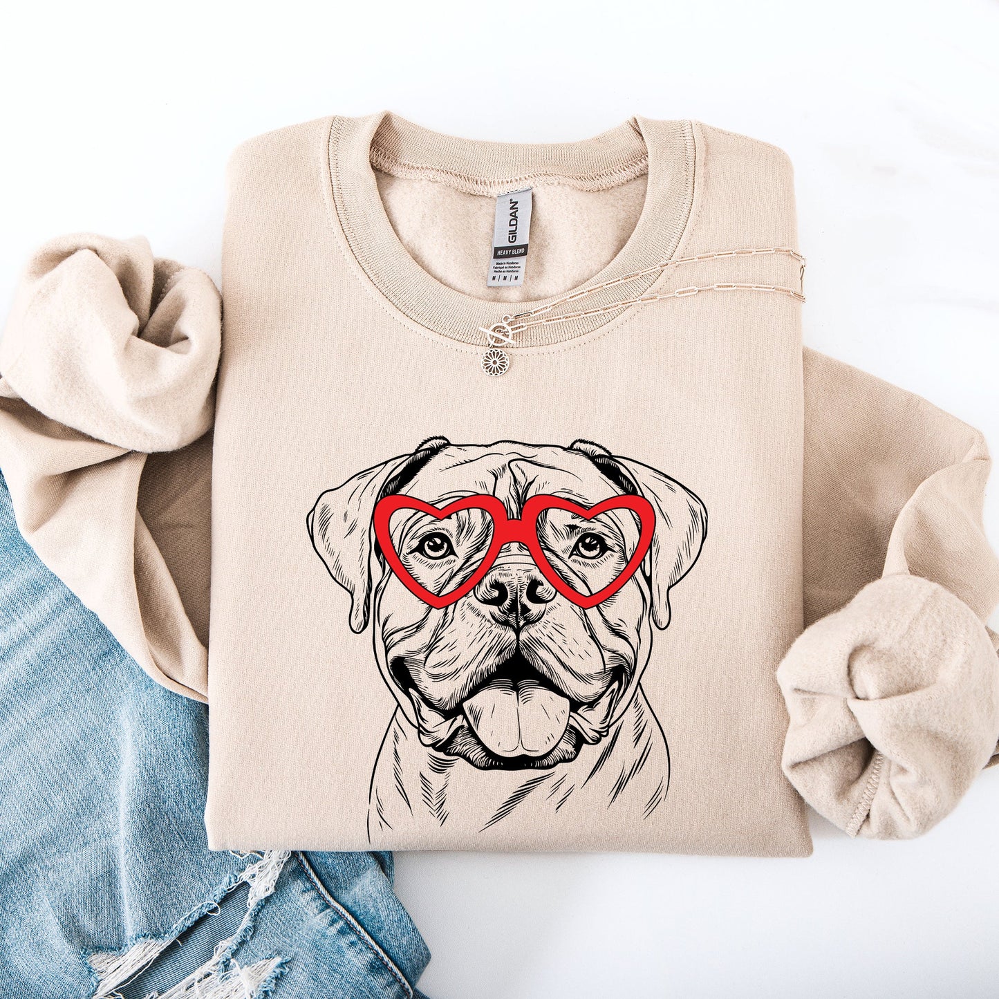 Bull Mastiff, Pet, Dog Breed, Valentine's Sweatshirt