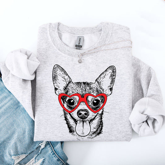 Chihuahua, Pet, Dog Breed, Valentine's Sweatshirt
