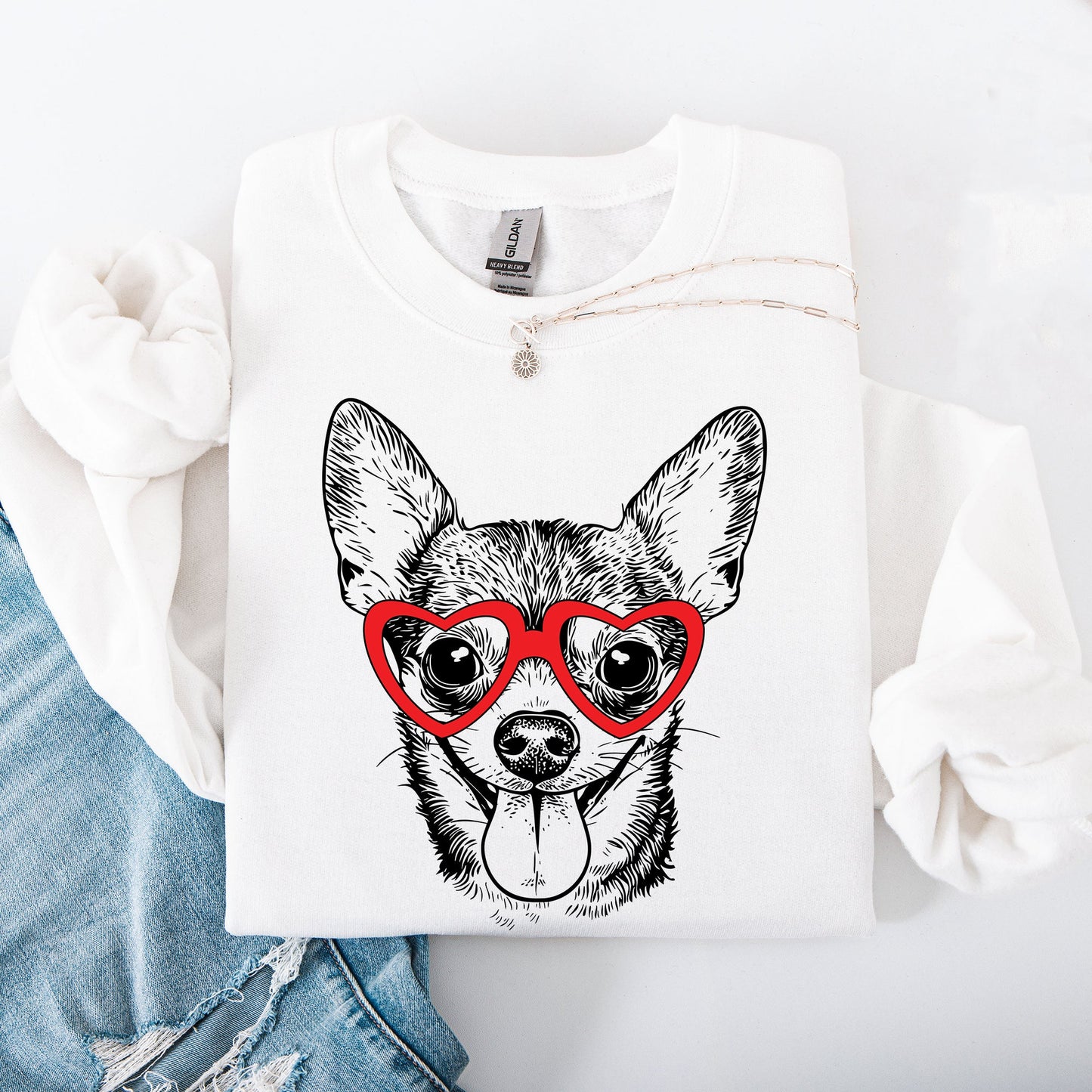 Chihuahua, Pet, Dog Breed, Valentine's Sweatshirt