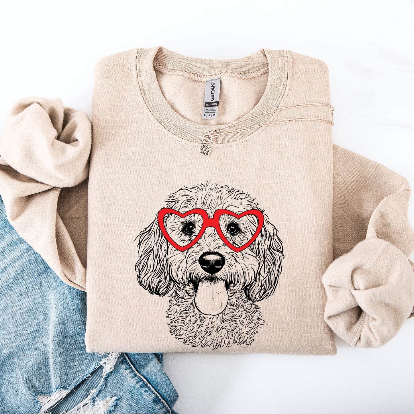 Cockapoo, Pet, Dog Breed, Valentine's Sweatshirt