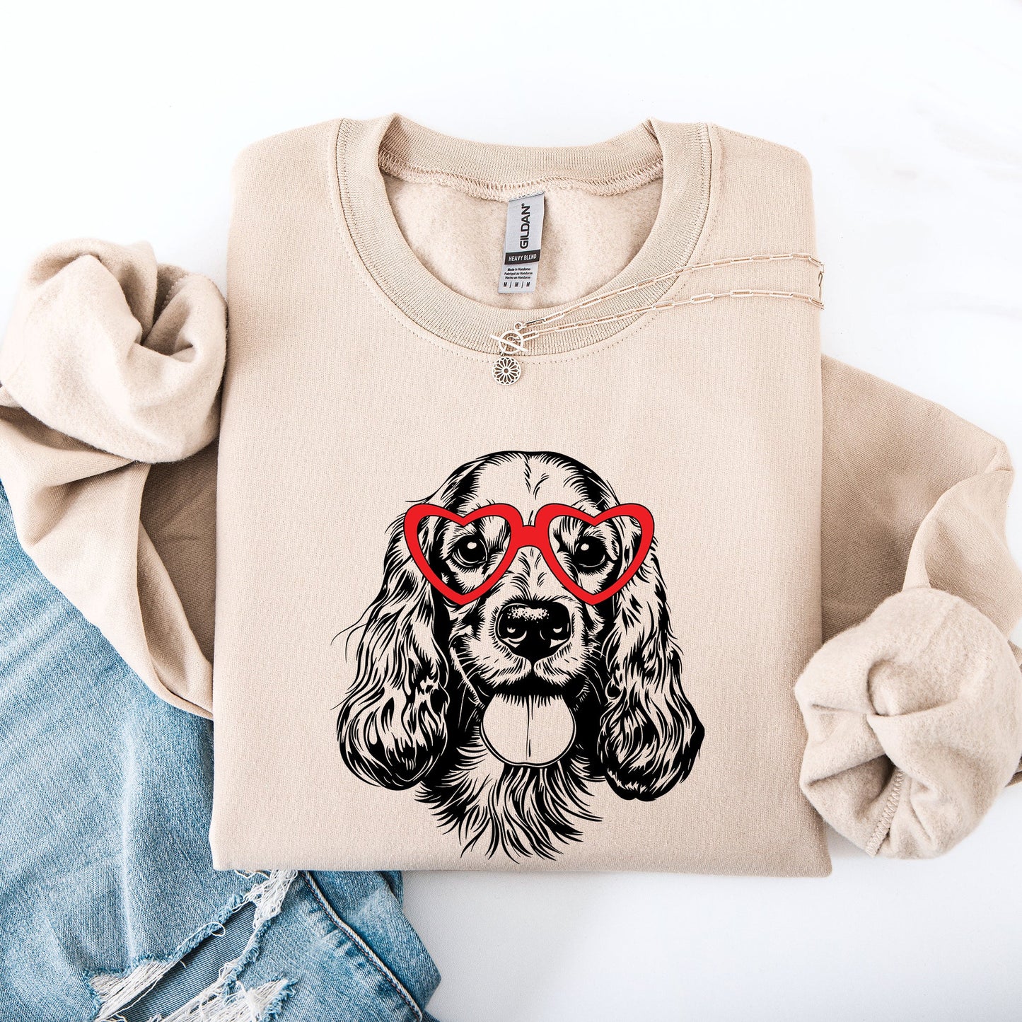 Cocker Spaniel, Pet, Dog Breed, Valentine's Sweatshirt