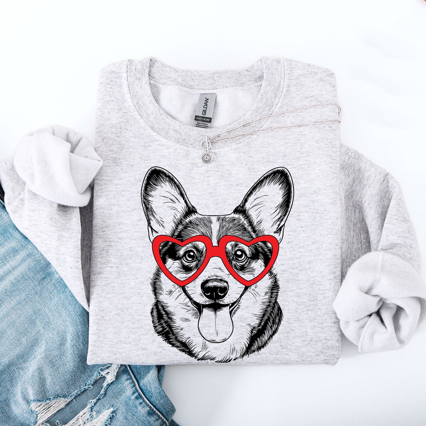 Corgi, Pet, Dog Breed, Valentine's Sweatshirt