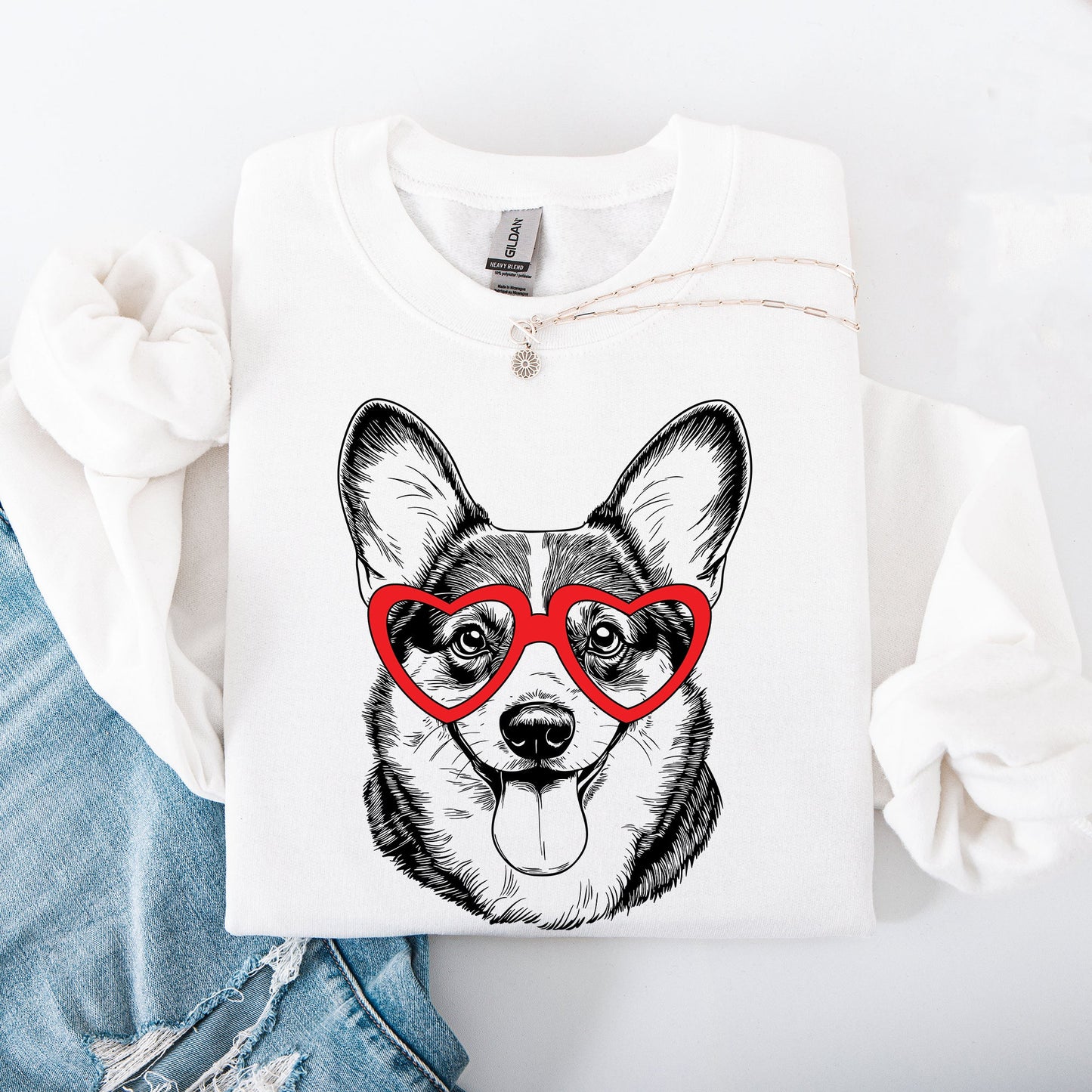 Corgi, Pet, Dog Breed, Valentine's Sweatshirt
