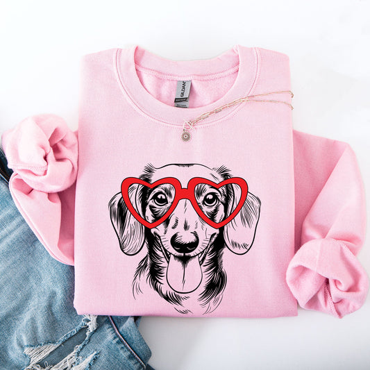 Dachshund, Pet, Dog Breed, Valentine's Sweatshirt