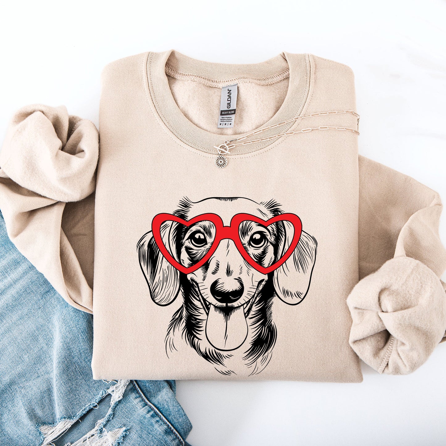 Dachshund, Pet, Dog Breed, Valentine's Sweatshirt