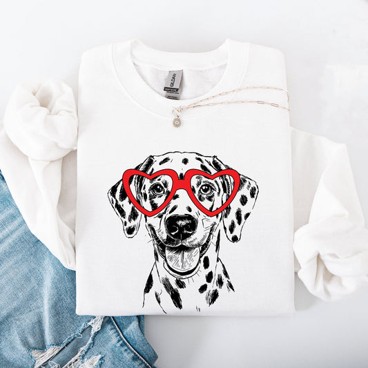 Dalmatian, Pet, Dog Breed, Valentine's Sweatshirt
