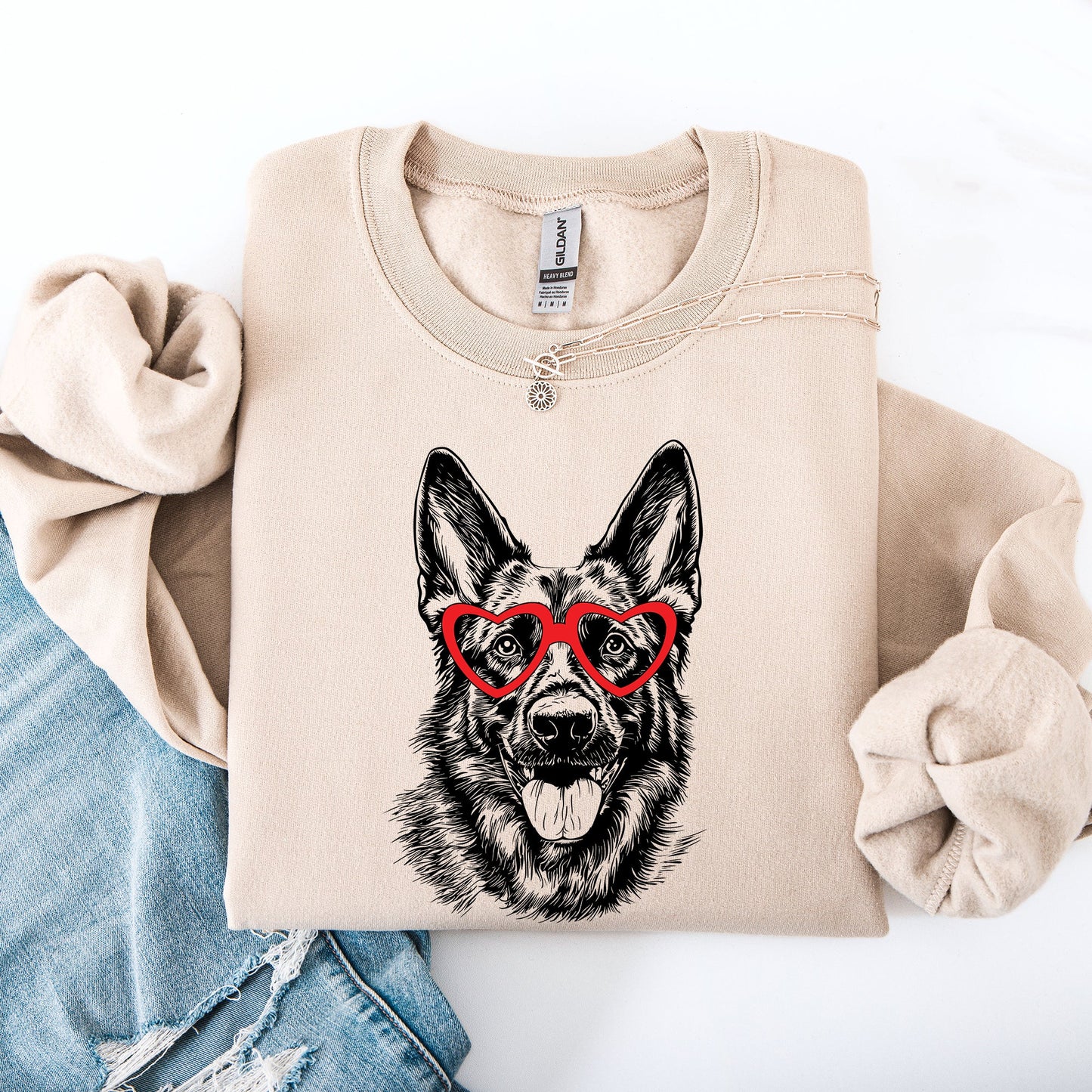 German Shepherd, Pet, Dog Breed, Valentine's Sweatshirt