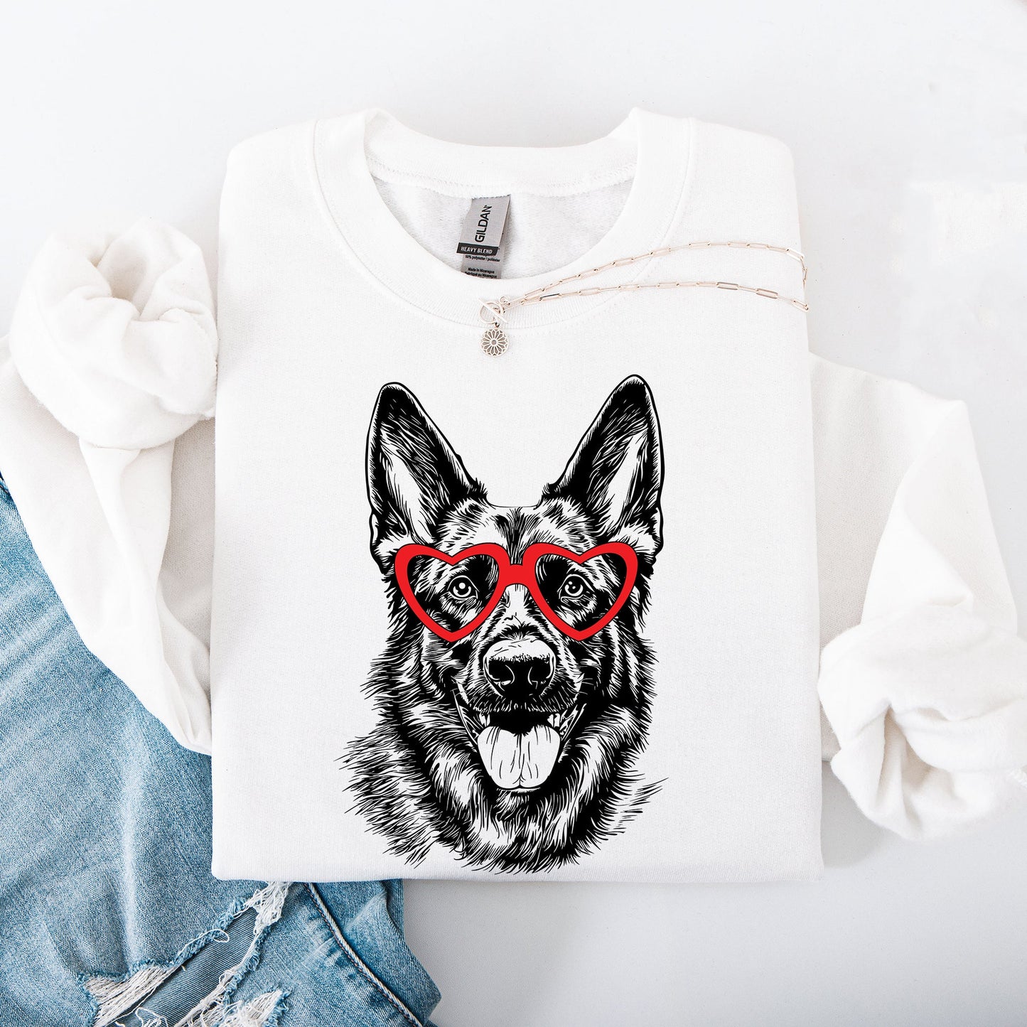 German Shepherd, Pet, Dog Breed, Valentine's Sweatshirt