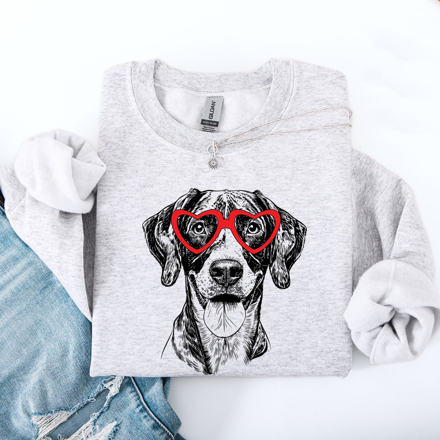 German Shorthaired, Pet, Dog Breed, Valentine's Sweatshirt