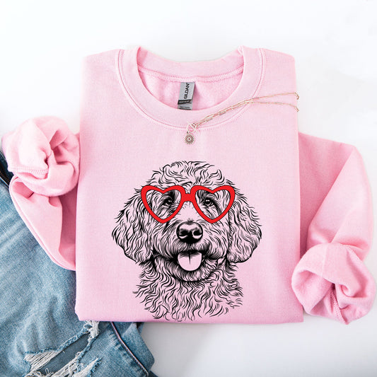 Goldendoodle, Pet, Dog Breed, Valentine's Sweatshirt