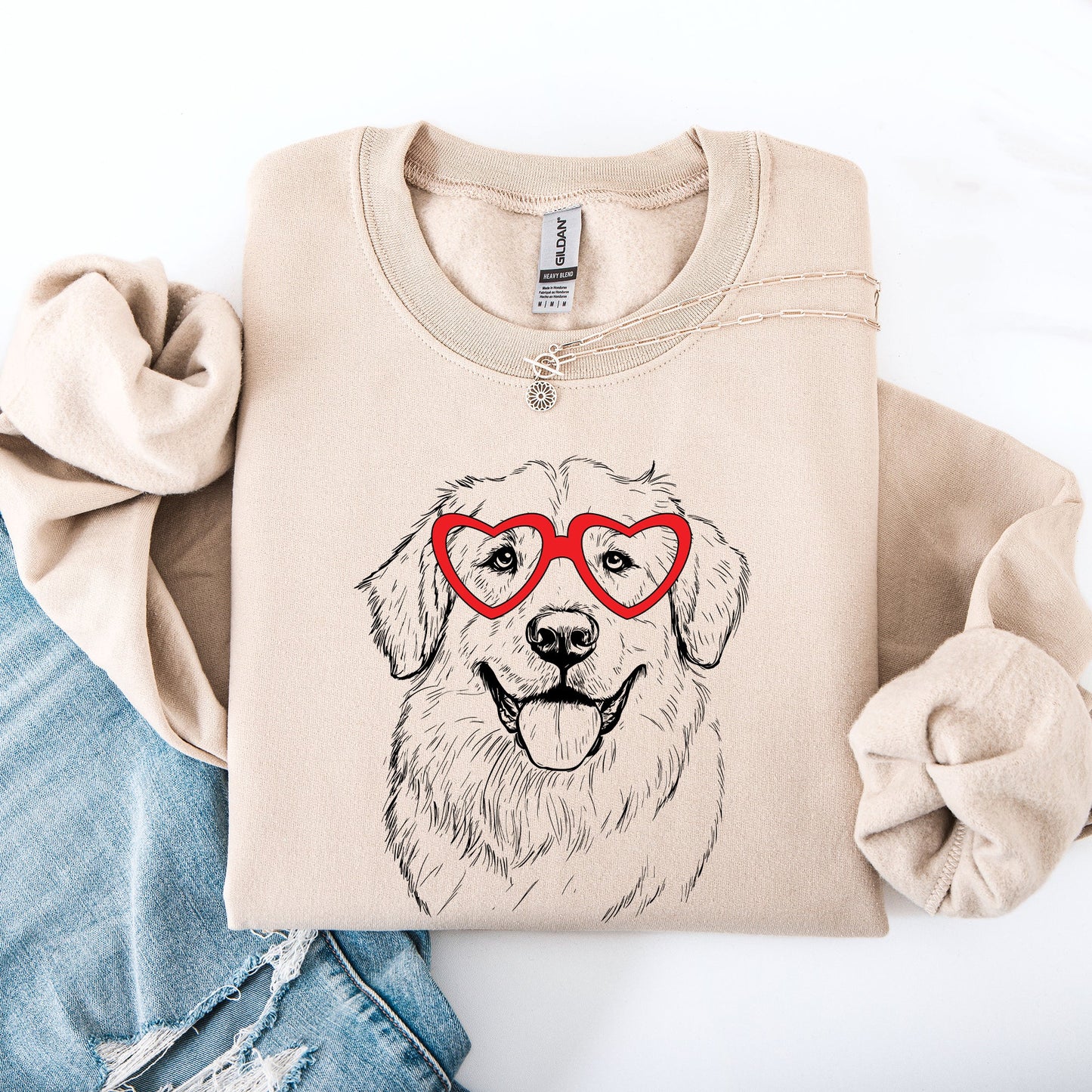 Great Pyrenees, Pet, Dog Breed, Valentine's Sweatshirt