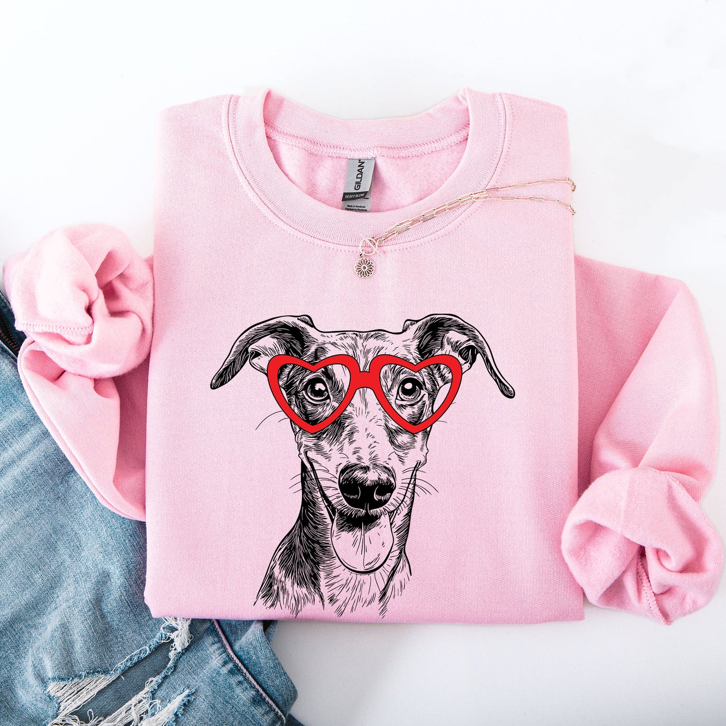 Grey Hound, Pet, Dog Breed, Valentine's Sweatshirt