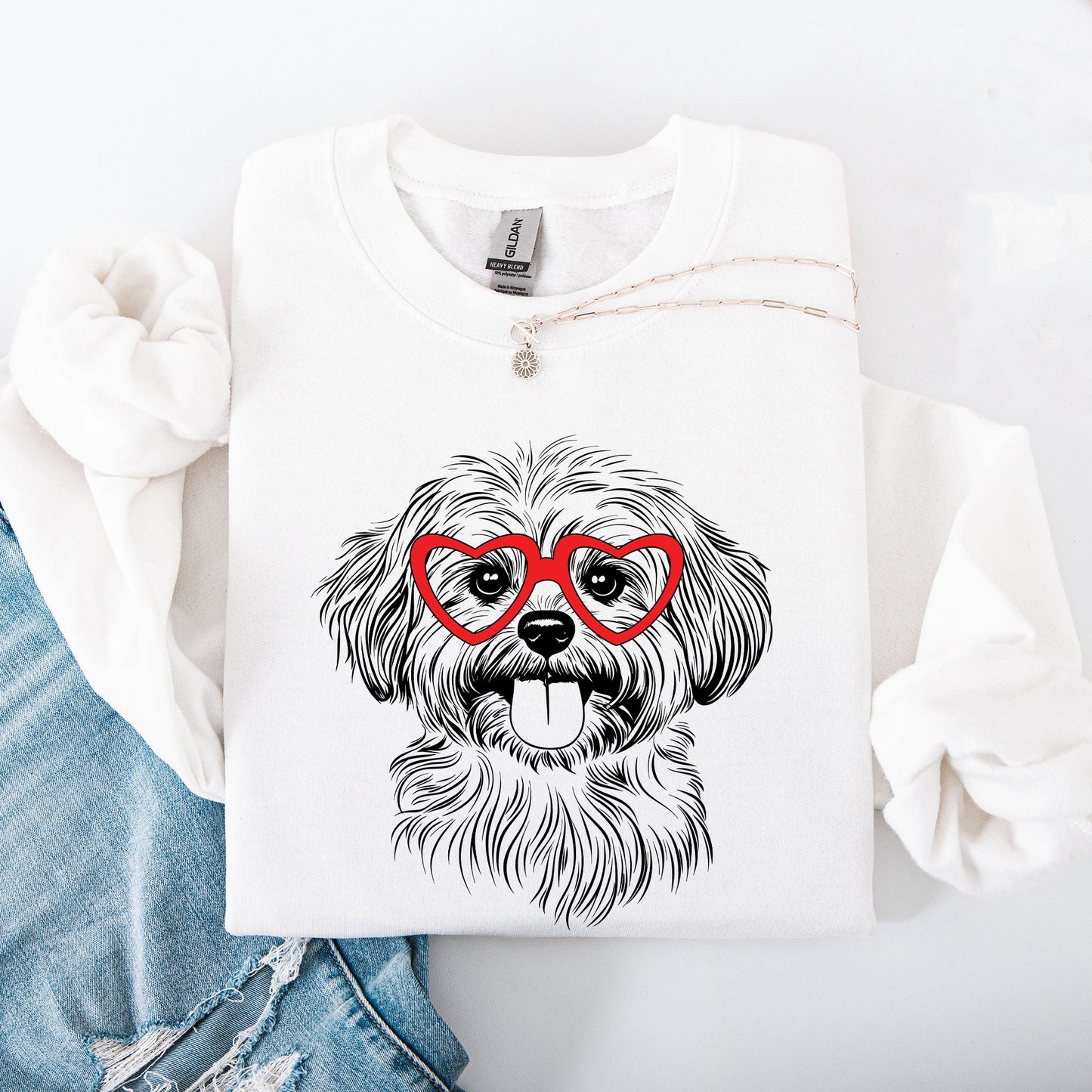 Havanese, Pet, Dog Breed, Valentine's Sweatshirt
