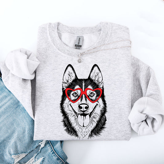 Husky, Pet, Dog Breed, Valentine's Sweatshirt