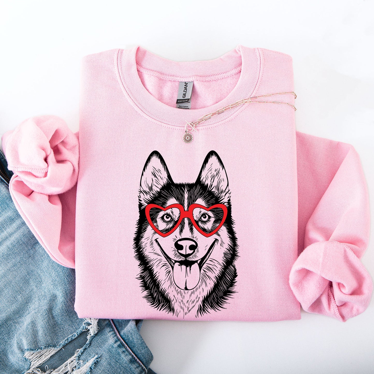 Husky, Pet, Dog Breed, Valentine's Sweatshirt