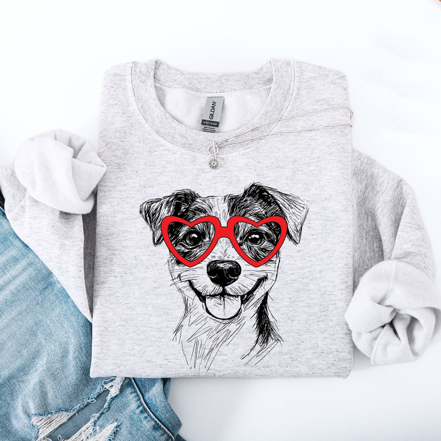 Jack Russell, Pet, Dog Breed, Valentine's Sweatshirt