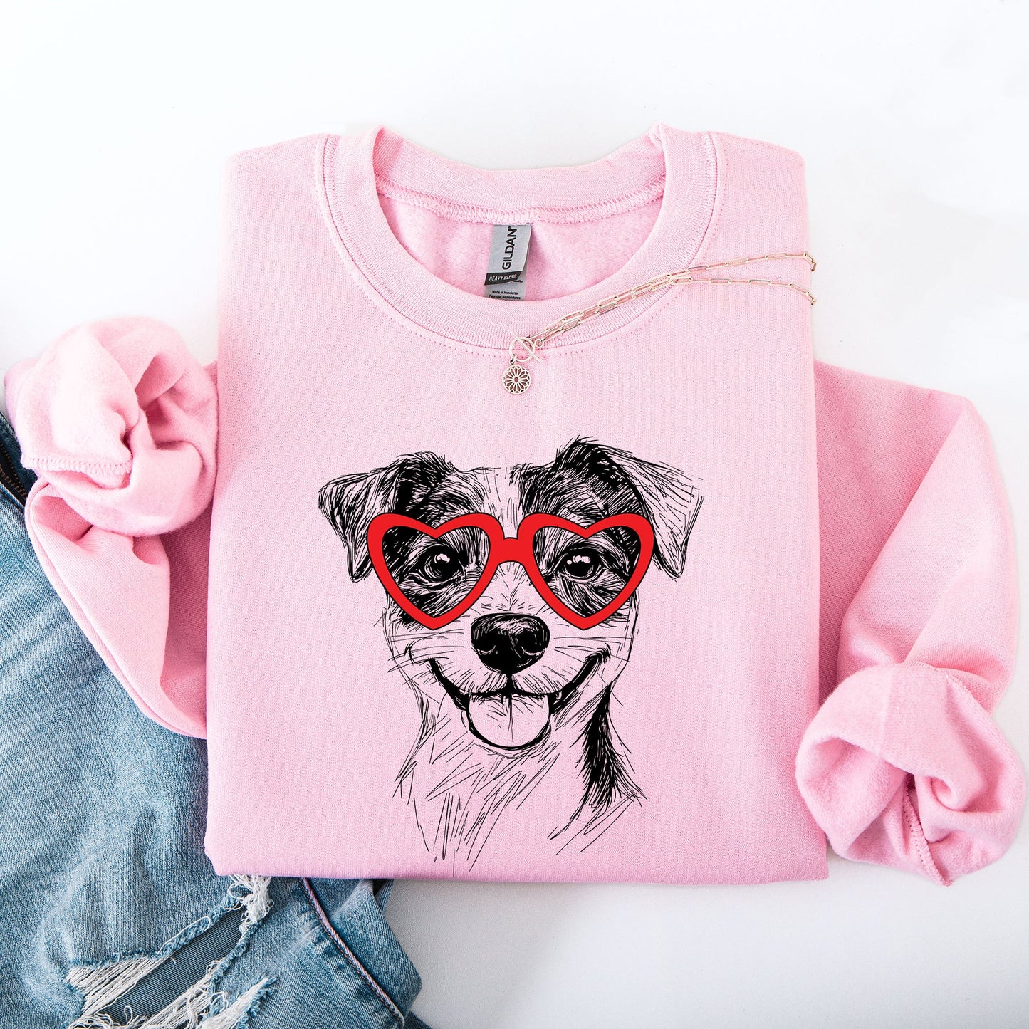 Jack Russell, Pet, Dog Breed, Valentine's Sweatshirt