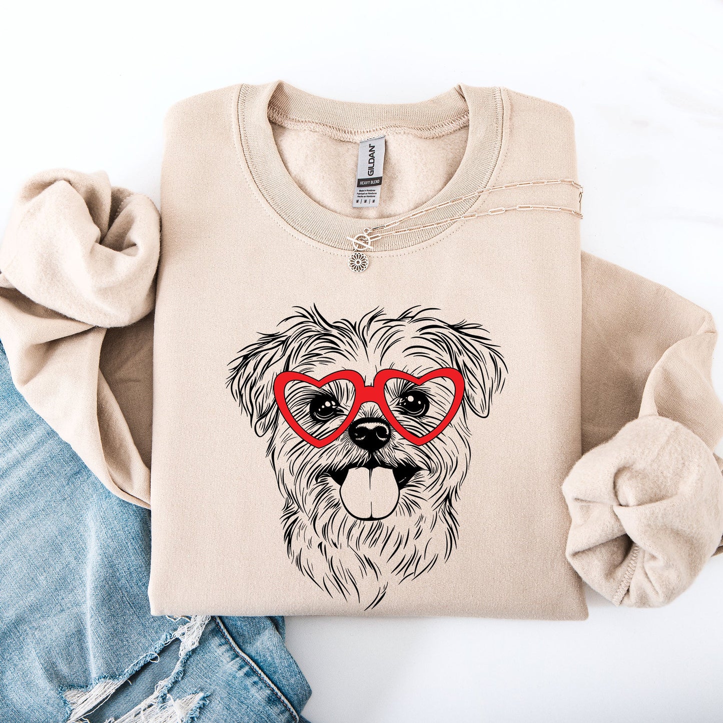 Maltese, Pet, Dog Breed, Valentine's Sweatshirt