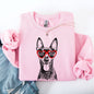 Miniature Pinscher, Min Pin, Pet, Dog Breed, Valentine's Sweatshirt
