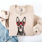 Miniature Pinscher, Min Pin, Pet, Dog Breed, Valentine's Sweatshirt