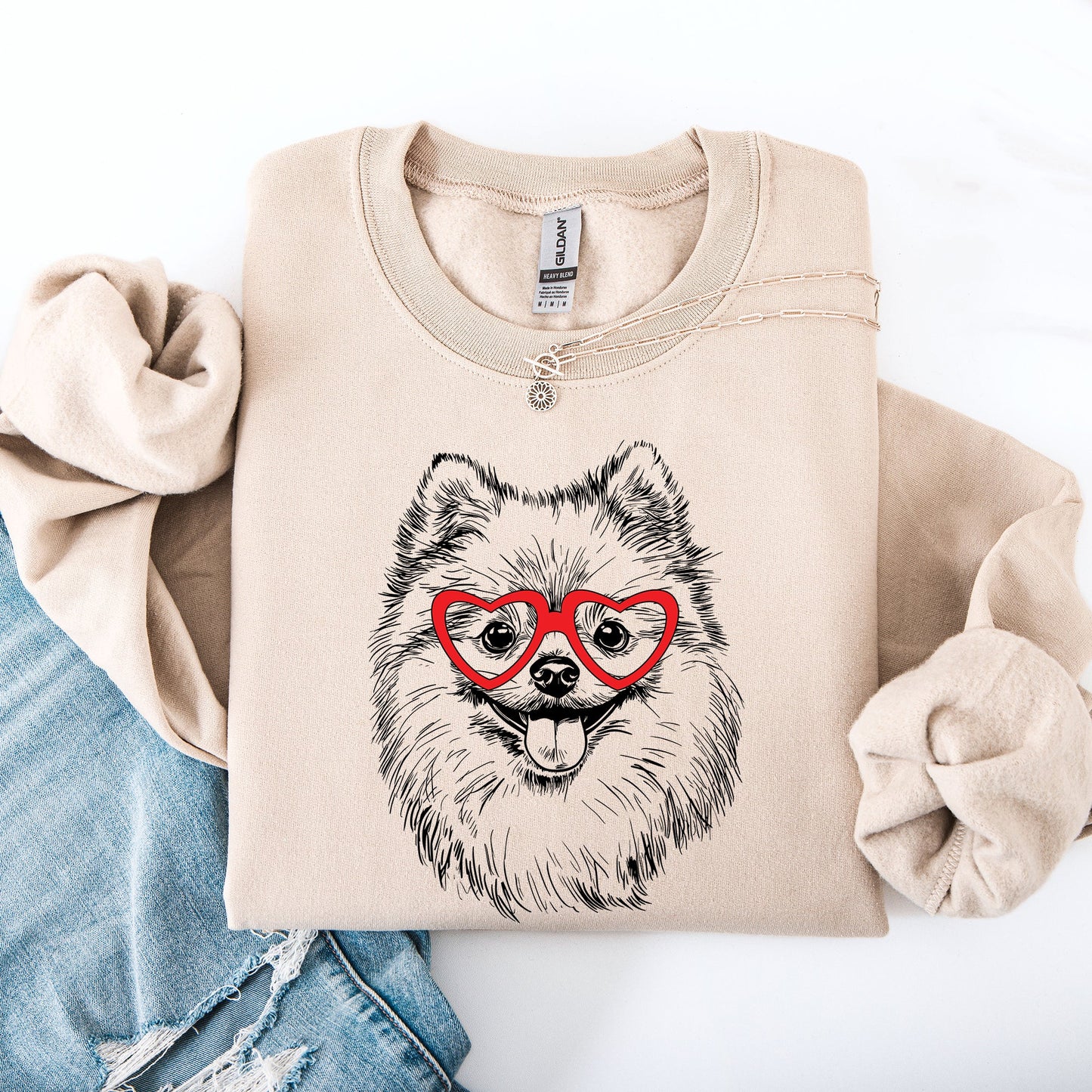 Pomeranian, Pet, Dog Breed, Valentine's Sweatshirt