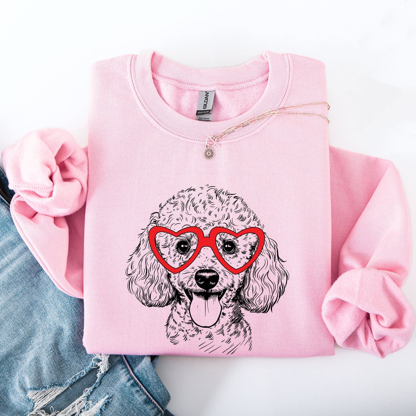Poodle, Pet, Dog Breed, Valentine's Sweatshirt