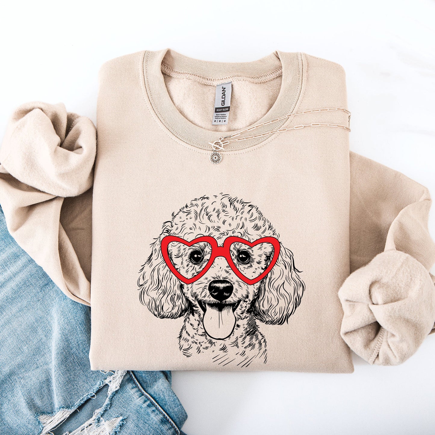 Poodle, Pet, Dog Breed, Valentine's Sweatshirt