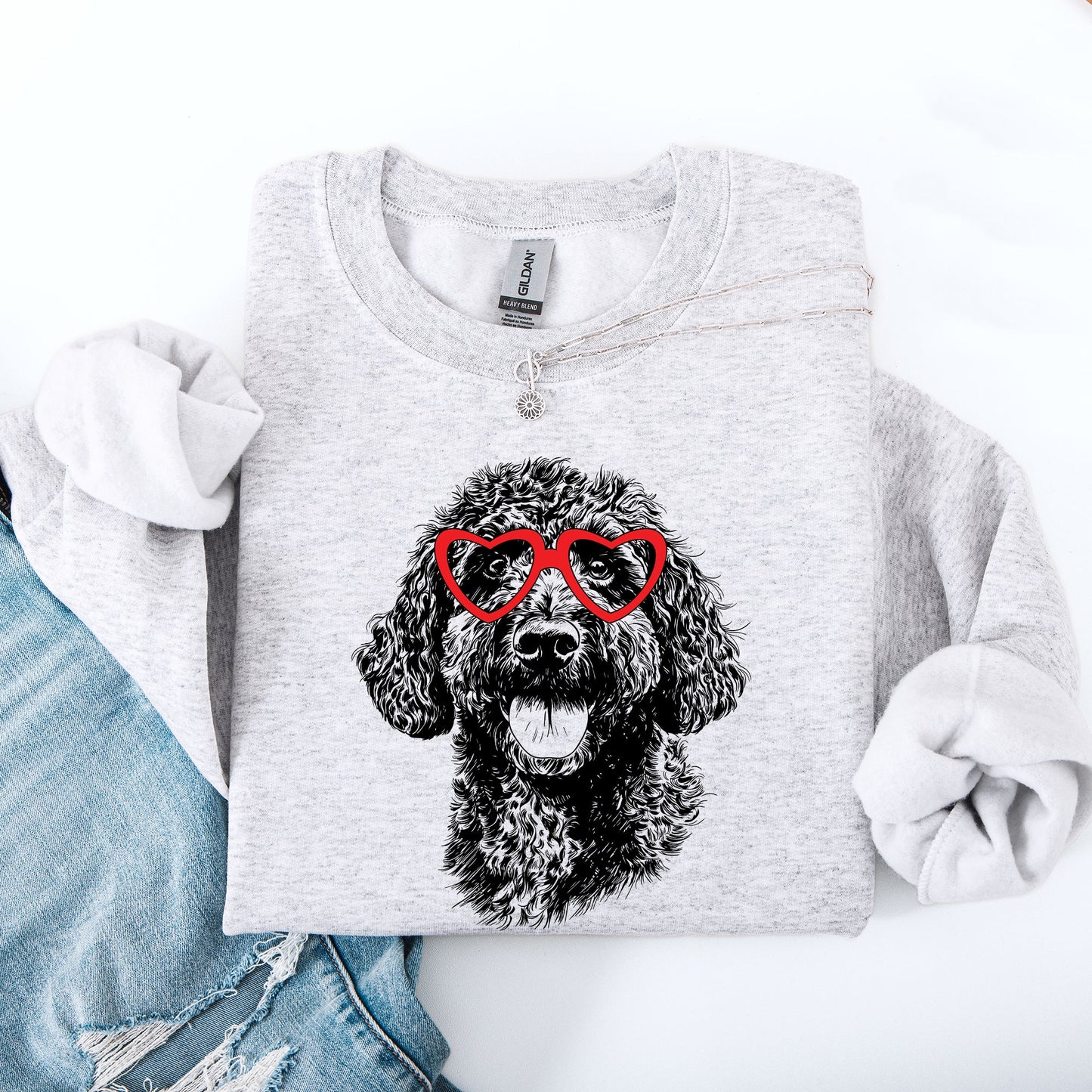 Portuguese Water Dog, Pet, Dog Breed, Valentine's Sweatshirt
