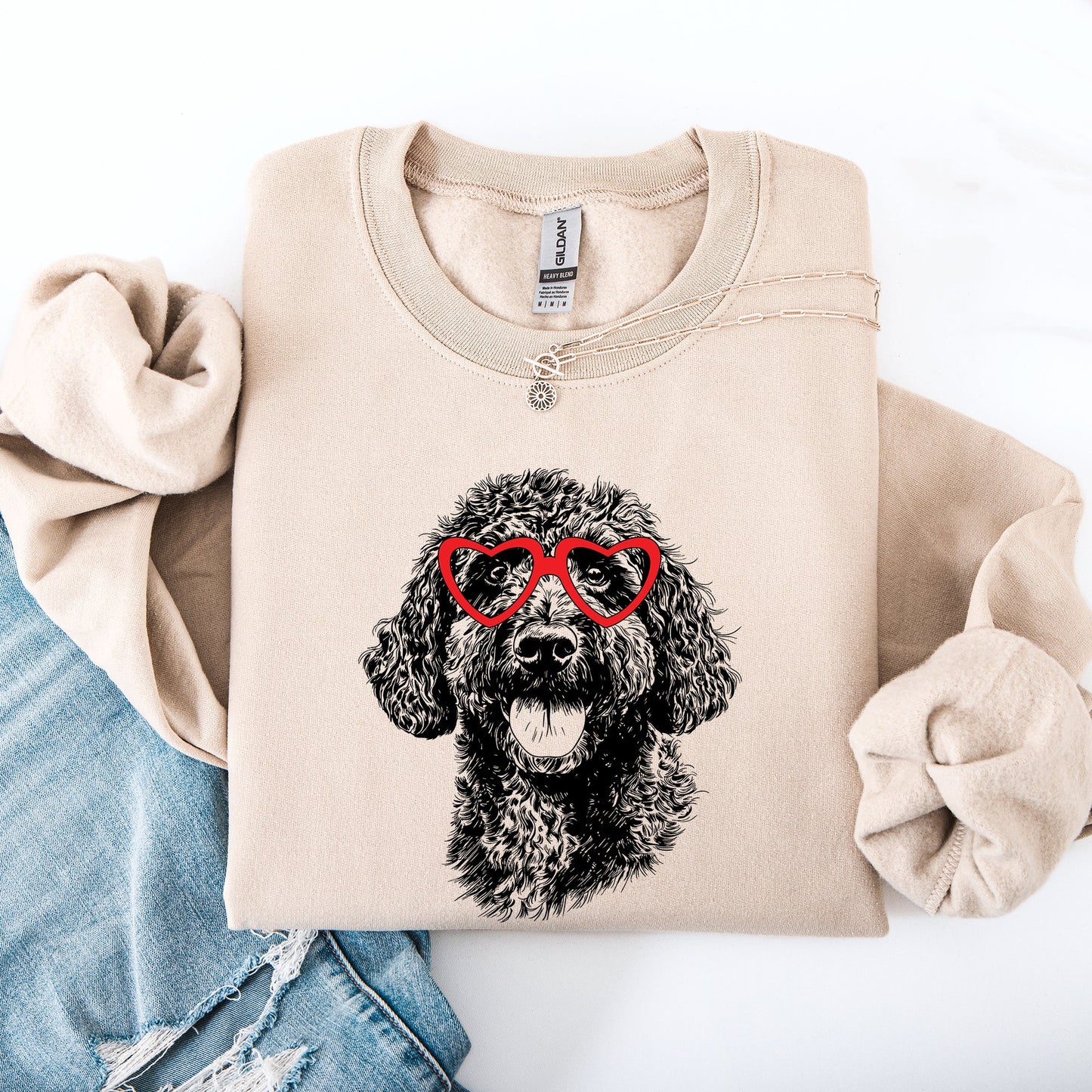 Portuguese Water Dog, Pet, Dog Breed, Valentine's Sweatshirt