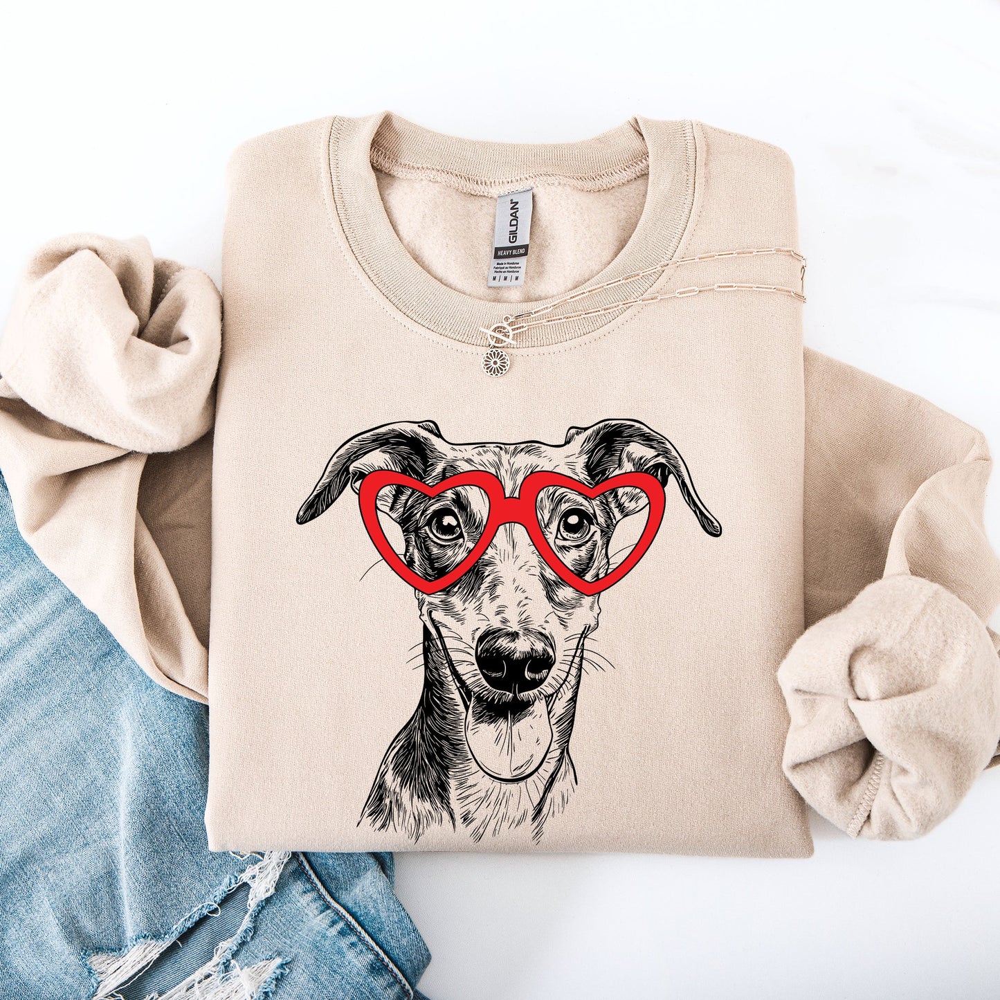 Whippet, Pet, Dog Breed, Valentine's Sweatshirt