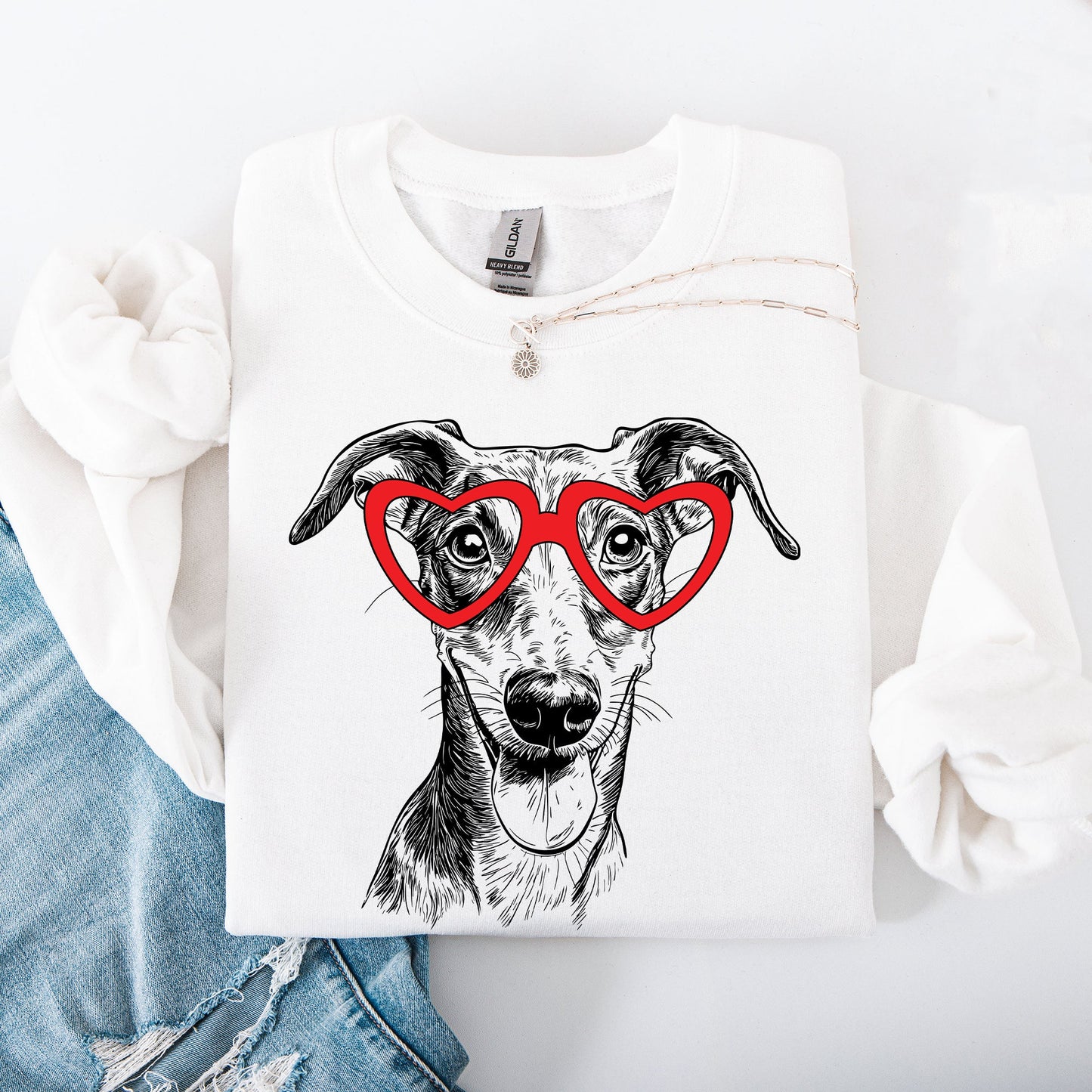Whippet, Pet, Dog Breed, Valentine's Sweatshirt