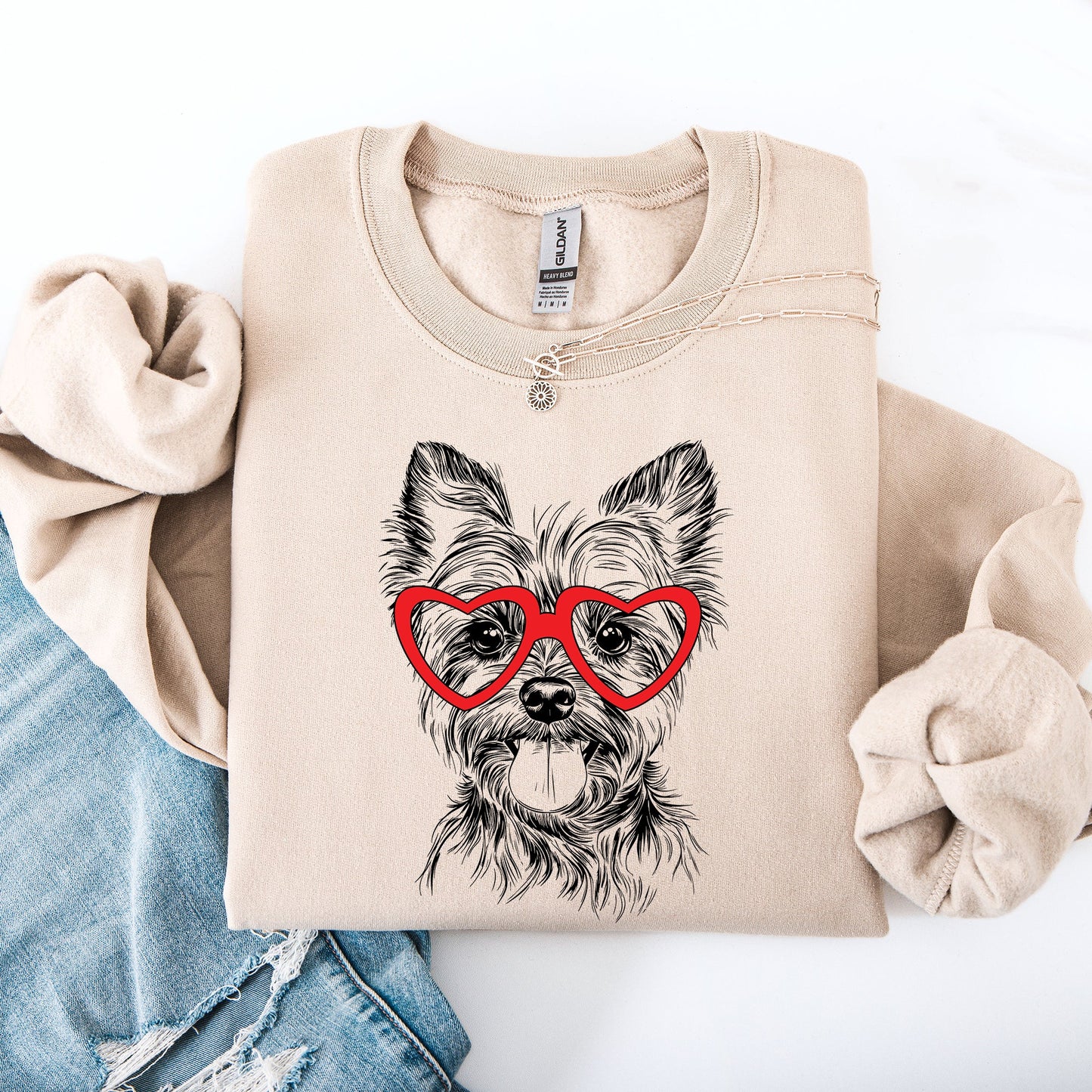 Yorkie, Yorkshire Terrier, Pet, Dog Breed, Valentine's Sweatshirt