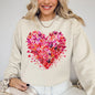 Watercolor Hearts, Colorful, Valentine's Day, Love Sweatshirt