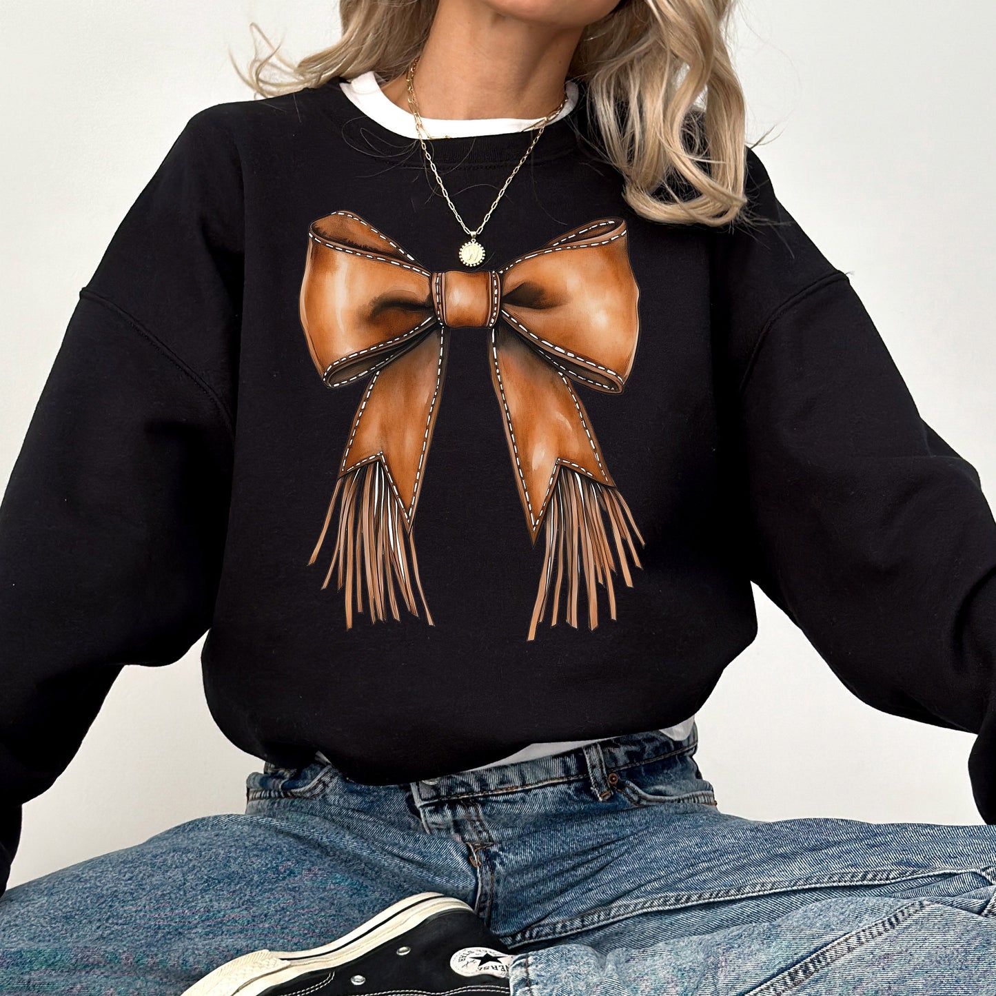 Western Bow, Cowgirl, Ribbon, Coquette, Valentine's Day, Love Sweatshirt