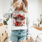 Highland Cow, Western, Hearts, Country, Valentine's Day, Love Sweatshirt